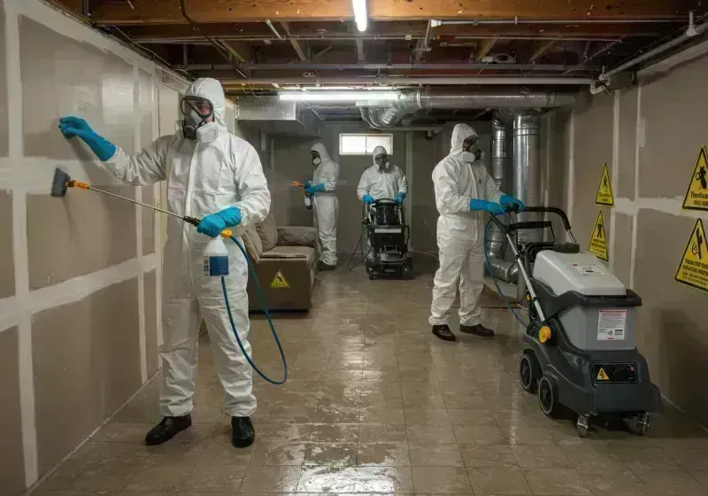 Basement Moisture Removal and Structural Drying process in Brown County, KS